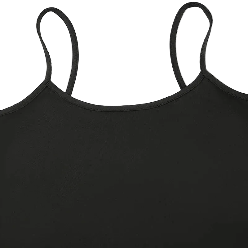 Women's Slim Fit Black Spaghetti Strap Cami Top