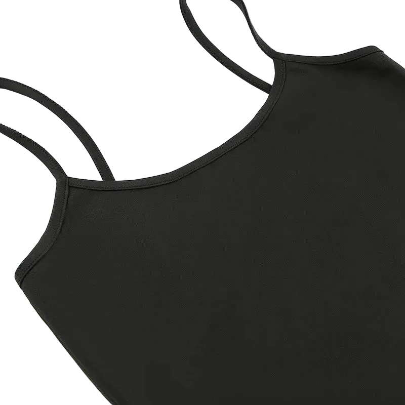 Women's Slim Fit Black Spaghetti Strap Cami Top
