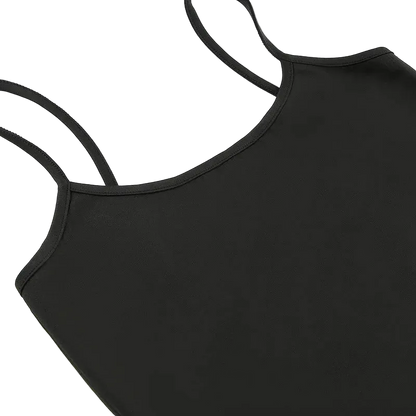 Women's Slim Fit Black Spaghetti Strap Cami Top