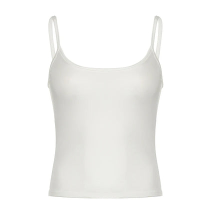 Women's Slim Fit Black Spaghetti Strap Cami Top