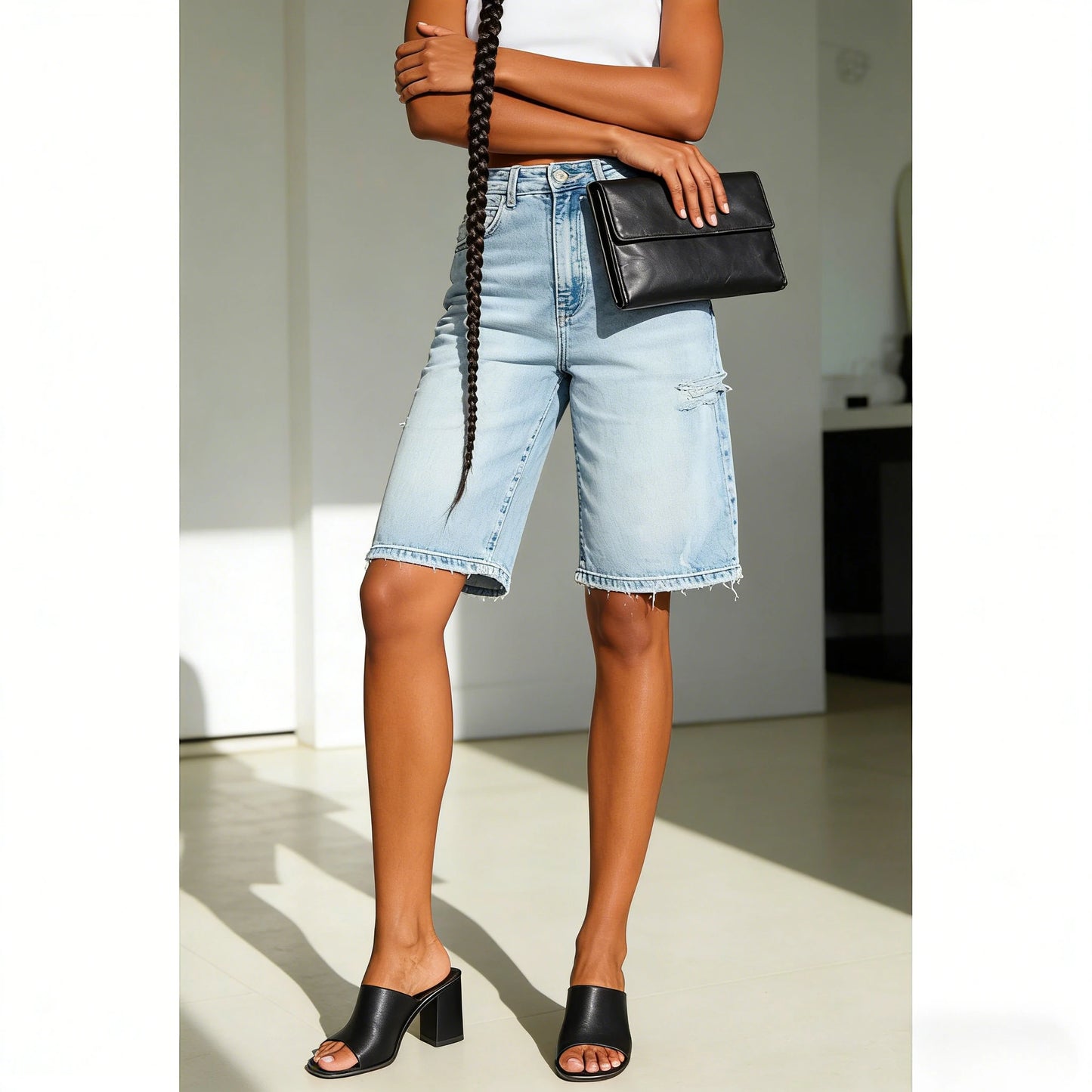 Women's High-Waisted Denim Jeans – Stylish Comfort Fit