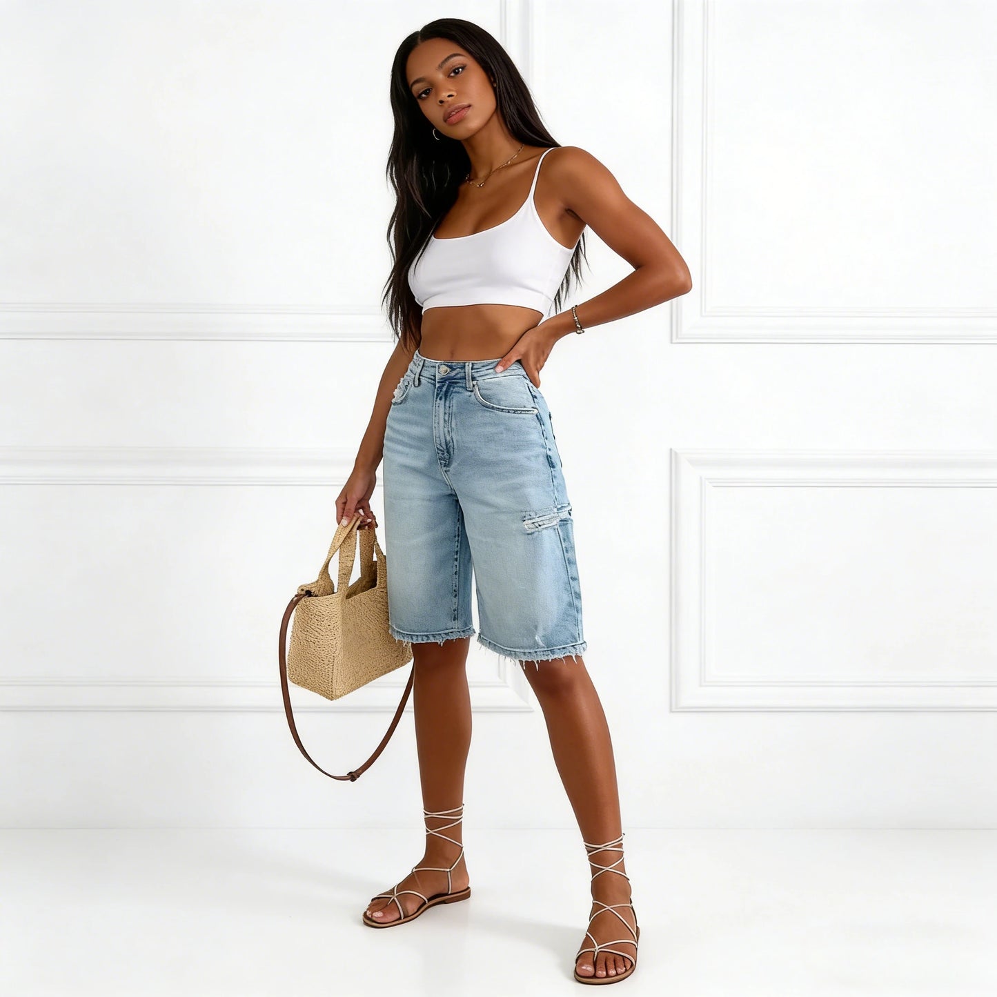 Women's High-Waisted Denim Jeans – Stylish Comfort Fit
