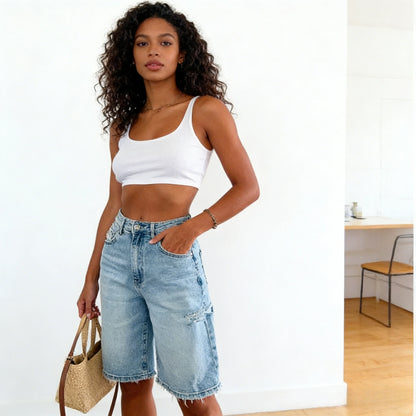 Women's High-Waisted Denim Jeans – Stylish Comfort Fit