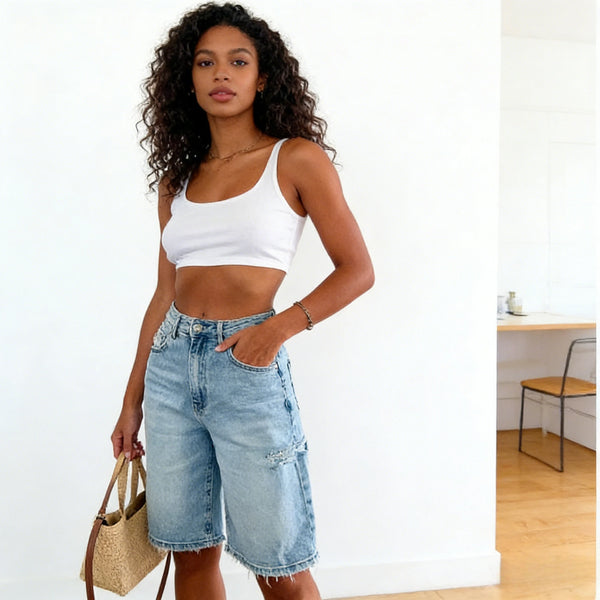 Women's High-Waisted Denim Jeans – Stylish Comfort Fit